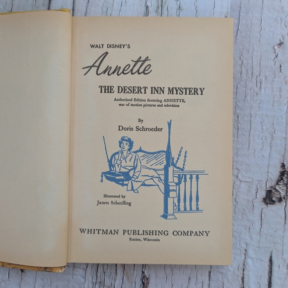 Vintage 1961 Walt Disney's Annette Hardcover Book The Desert Inn Mystery - Picture 10 of 14